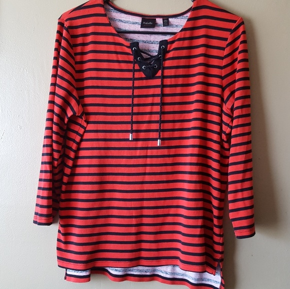 Rafaella Tops - Rafaella Striped Top